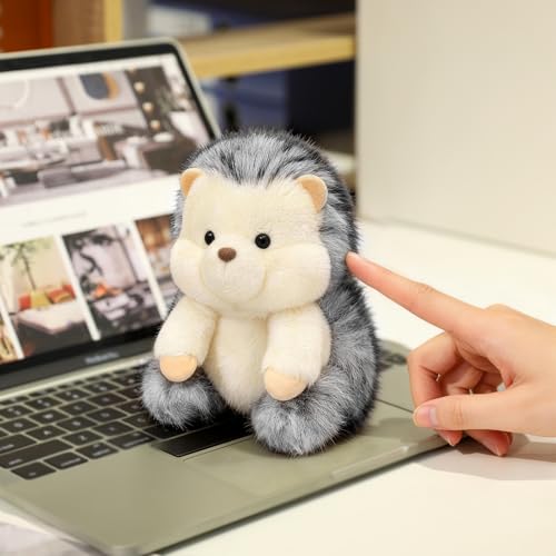 Ditucu Palm-Sized Hedgehog Stuffed Animals Cute Soft Plush Doll Small Plushies Toys Gifts for Kids Grey 6 inch - style: Hedgehog