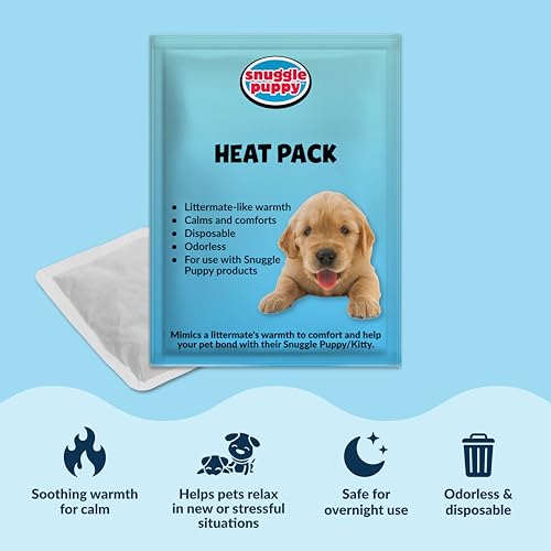 Snuggle Puppy Heartbeat Toy, Calming Comfort, Medium Breeds - Cream | Calming heartbeat toy, crate training comfort, heat pack, new puppy essentials, first nights, sleep, medium breeds 25-70 lbs - color: Golden