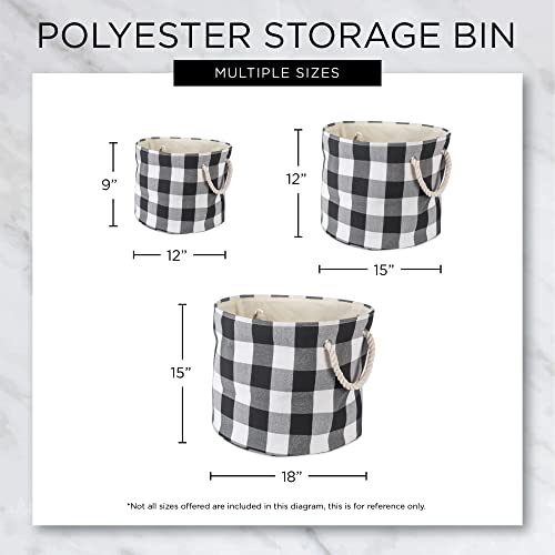 Bone Dry Pet Storage Collection Striped Paw Patch Bin, Black, Small Round - color: Black, size: Small Round