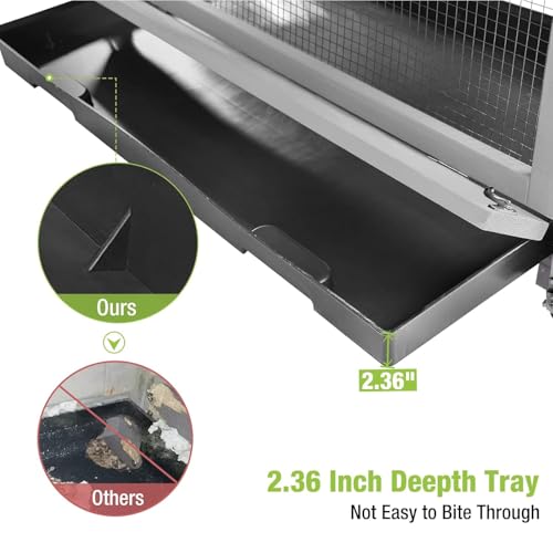 GUTINNEEN Large Ferret Cage Rat Cage 4 Levels Small Animal Cage for Chinchilla, Hedgehogs, Squirrel, Chameleon, Lizard, Gerbils Anti-Chewing - size: 36.0"L x 25.0"W x 63.2"H