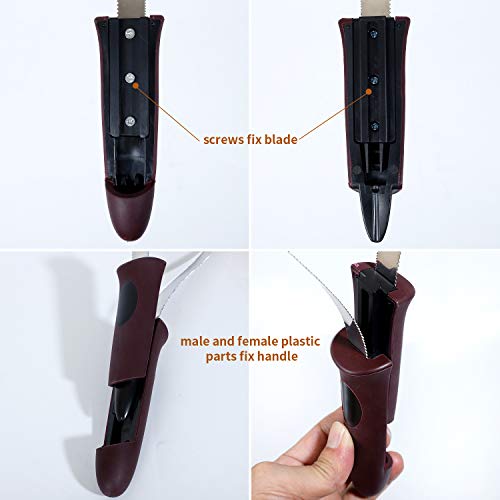 BOTH WINNERS Dual-Sided Shedding Blade with Stainless Steel Blade De-Shedding Tool for All Dog Coat Types- Soft Touch Grip (Burgundy) - color: Burgundy