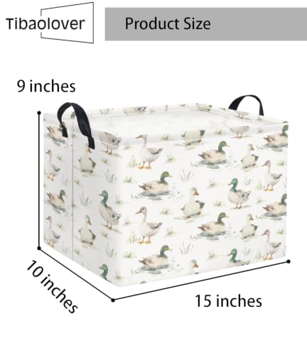 Rectangular Baby Kids Storage Basket for Home Kitchen Girls Cute Toy Storage Bin Organizer Shelf Book Room Decor(Duck) - color: Duck