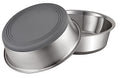 Nonslip Stainless Steel Dog Bowls, 3.8 US Cup, 2 Count | No slide silicone bottom, Dishwasher safe, Easy to clean, Stackable design - size: 3.8 Cup