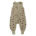 Miracle Baby Sleep Sack with Feet - 0.5 TOG 100% Breathable Cotton Wearable Blanket, Sleeveless Design Sleeping Bag for Baby - color: Green Hedgehog, size: 2-4 Years(L)