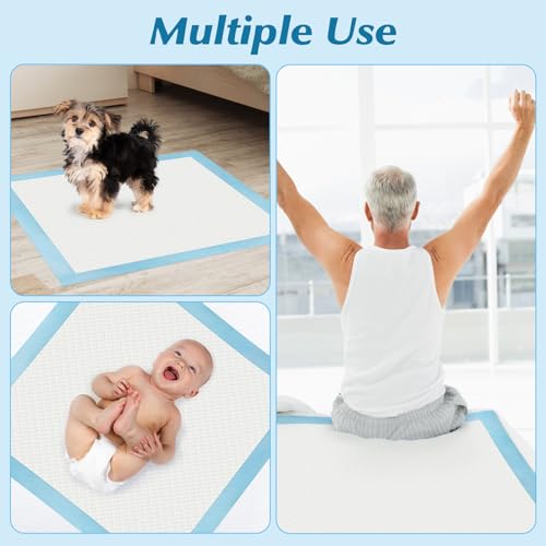 100 Count 22” x 22” Super Absorbency Disposable Underpads | Leakproof Quick Drying Disposable Pads for Baby, Puppy and Adults, Cat Pee Pads for Dogs, Potty Puppy Training Pads - size: 100 Count 22" x 22"
