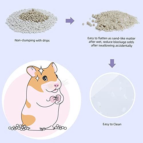 Niteangel Training Litter Potty Sand: 1.4 L x 2 Absorb Odor & No Dust | Clumps Easily & Encourages Digging - Hamster Sand Bath for Syrian Dwarf Hamsters Gerbils Mice Lemming or Other Small Pets - size: 1.4 L x 2 - Purple Label