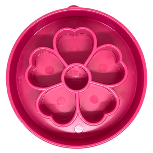 SodaPup Flower Design Enrichment Bowl – Durable Slow Feeder Bowl Made in USA from Non-Toxic, Pet-Safe, Food Safe Material for Mental Stimulation, Slowing Down Eating, Healthy Digestion, & More - color: Pink Flower Ebowl