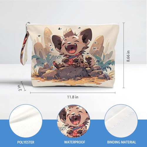 ENGVZ Wet Dry Bag, Waterproof Travel Pouch, Large Zipper Bag For Swimsuits, Diapers, Toiletries, Makeup, Women And Girls Cute Laughing Hyena - color: Cartoon Hyena