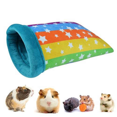 Hamster Sleeping Bag, Small Pet Animals Soft Flannel House Bed Nest Hideout Pouch Sack Sleeping Bed for Hedgehog Squirrel Bunny Guinea Pig Rat Warm Cage Decor Accessory (14 * 11 inch)