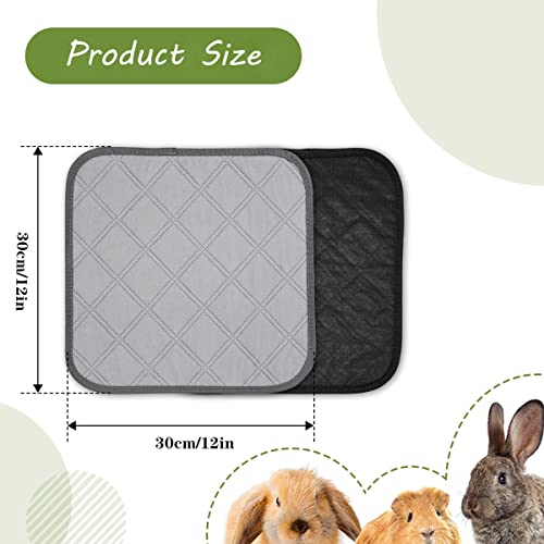 6 Pack Guinea Pig Cage Liners Washable Pee Pads Training Pads, Reusable Pee Pads Non Slip Absorbent Mat for Small Animals, Cats, Rat, Dogs, Bunny(12" x 12")