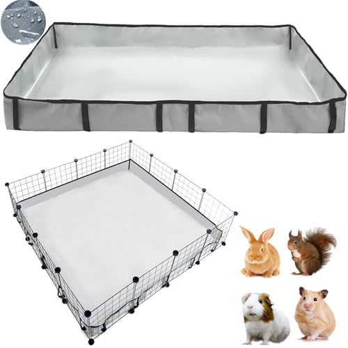 DZWLKJ Guinea Pig Cage Liner Tarp Bottom Waterproof and Washable Base Also for Rabbits, Bunny, Chinchesillas, Hedgehog, Ferrets and Other Small Animals(48x48 inches) - size: 48.0"L x 48.0"W x 4.0"H