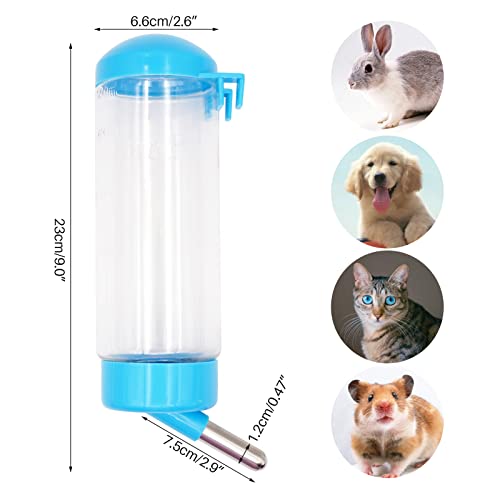 Rabbit Water Bottle for Cage 4Pcs Small Animal Water Bottle No Drip | Rabbit Water Dispenser, Guinea Pig Water Dispenser, Pet Water Bottle for Rabbit, Bunny, Guinea Pig, Hamster in Random Colors