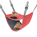 Petmolico Ferret Hammock Bunkbed, Warm Fleece Hamster Swing Snuggle Bed Cage Accessories for Rat Guinea Pig Sugar Glider Squirrel Chinchilla, Orange