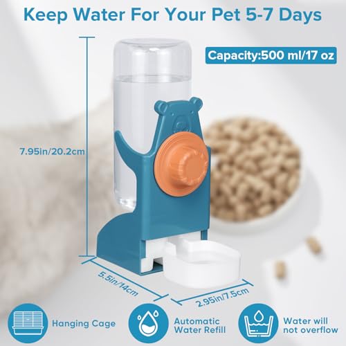 Kenond 17oz Bird Water Dispenser, Guinea Pig Water Bottle No Drip | Suitable for Birds, Guinea Pigs, Rabbits, and Other Small Animals