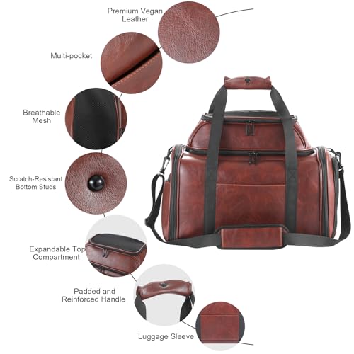 Premium Leather Top Expandable Pet Carrier for Small Dogs & Cats Under 15 lbs, Airline Approved Collapsible Soft-Sided Luxury Travel Bag Coffee - color: Coffee