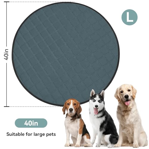 Siedihit Washable Reusable Pet Pee Pads, Absorbent Non-Slip Training Mat | for Dog Cat Rabbit Puppy Kitten, Whelping Playpen Crate Bed Cage Home Indoor Outdoor (Large - 2pack, Round) - size: Large - 2pack