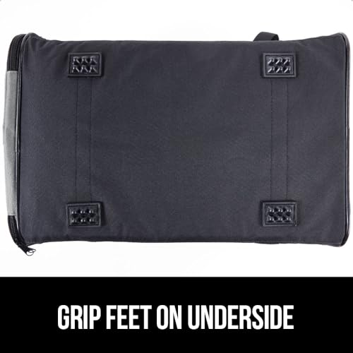 GORILLA GRIP Cat Carrier Travel Bag Up to 15 Lbs, Soft Collapsible Small Dog Carriers, Top and Side Entry Breathable Mesh, Grip Feet on Underside, Cozy Washable Waterproof Pad, Portable Kennel, Gray - color: Gray