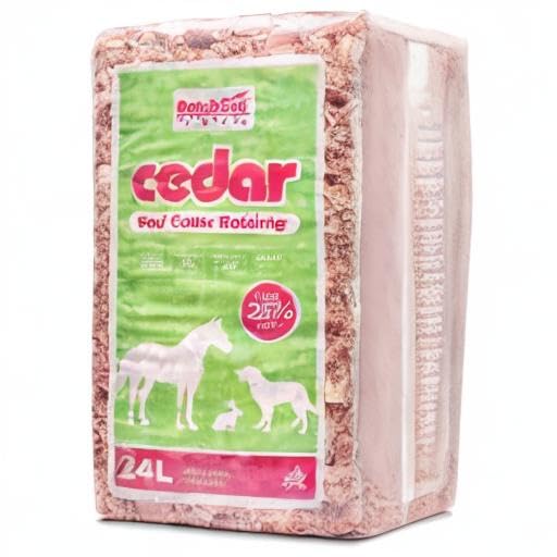 PETSPICK Red Cedar Pet Bedding for Dogs, Horses, Stalls and Kennels, 24 L | Red cedar bedding provides a natural layer for dogs, horses, stalls, kennels and animal areas; 24 L package. - size: 24L
