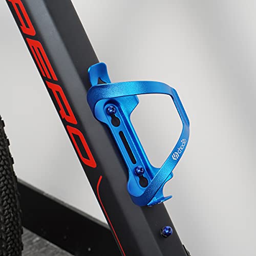 Chooee Bike Water Bottle Holder Aluminum, Bicycle Water Bottle Cage for Road Bikes Mountain Bikes Blue 2-Pack - color: Blue