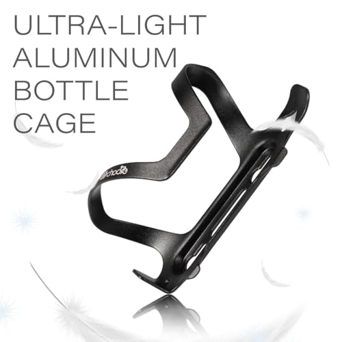 Chooee Bike Water Bottle Holder Aluminum, Bicycle Water Bottle Cage for Road Bikes Mountain Bikes Black 2-Pack - color: Black
