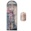 Sleeping Bags for Adults and Kids Backpacking Camping Sleeping Bags for Girls and Boys Lightweight Waterproof Cold/Warm 3-Season - color: Brown and Red graffiti