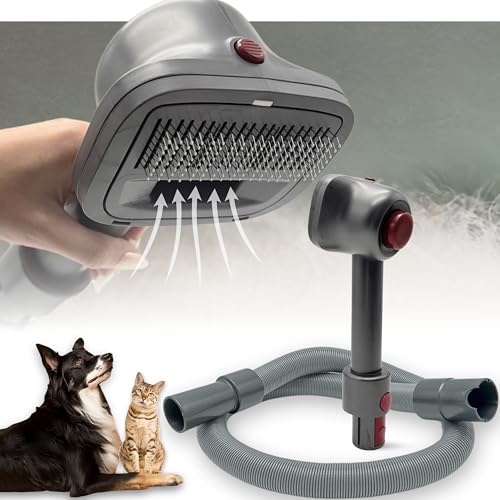 Pet Hair Grooming Brush Vacuum Attachment for Dyson V7 V8 V10 V11 V15/V6 DC58 DC59, Compatible with Shark NV501/HV322/HV301 Miele 1-3/8'' & Small Shop Vacs 1.25" – Cat/Dog Grooming Brush