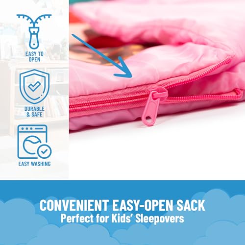 Jay Franco Disney Princess Trip Slumber Sack - Cozy & Warm Kids Lightweight Slumber Bag/Sleeping Bag - Featuring Ariel, Belle, and Cinderella - color: Multi - Princess