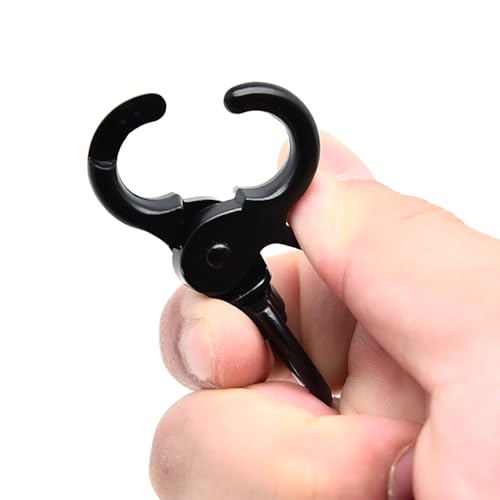 4 PCS Black Zinc Alloy Snap Hooks, Pet Cage Hook Belt Clip | Dog Leash Traction Hardware, Durable Replacement Fittings for Pet Collars and Walking Ropes