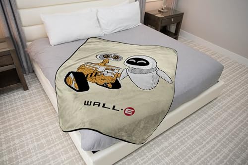 Jay Franco Kids Plush Throw Blanket – Soft & Cozy Fleece Throw for Bedroom & Couch Décor, Official Licensed Product, Beige - Wall-E, 46x60 - Throw Blanket - color: Beige - Wall-e, size: 46x60 - Throw Blanket