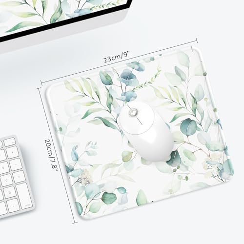 Mouse Pad with Stitched Edge, Multiple Patterns Computer Mouse Pads with Non-Slip Rubber Base, Washable Cloth Mousepad, for Gaming, Laptop, PC (Leaves) - color: 30Leaves