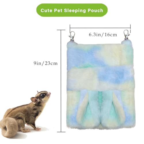 Warm Sugar Glider Sleeping Pouch - Hanging Colorful Cute Sleeping Bag Bed for Small Animal Rat Hamster Sugar Glider Chipmunk Gerbil etc