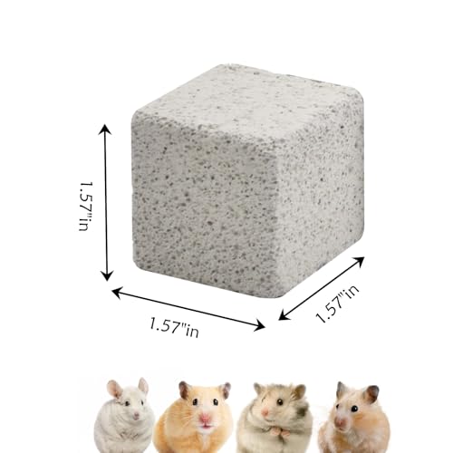 PINVNBY 9 Pcs Lava Blocks for Chinchillas,Hamster Chew Stones Square Mineral Calcium Bunny Teeth Pumice Grinding Chew Toys for Guinea Pig Rat Rodent - size: 【9 PCS】