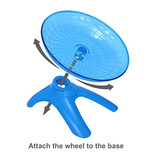Wontee Hamster Water Bottle Water Dispenser Hamster Silent Exercise Running Wheel for Dwarf Hamsters Gerbil Mice (Blue, 125ML) - color: Blue, size: 125ML
