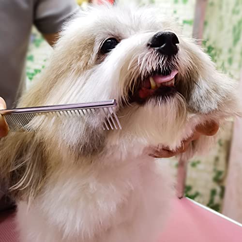 Dog Grooming Scissors Kit, Premium Stainless Steel Dog Shears with Curved Shears, Sharp Durable for Dogs Cats+Pink 3 Piece - color: Pink 3 Piece