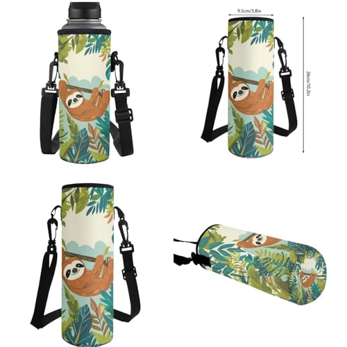 Kids' Backpacks & Lunch Boxes Active Sloth Water Bottle Holder and Large Capacity Pencil Case 4PCS Set Bookbag for 8 Years Old Girls Lightweight 2Nd Grade School Bag with Compartment - color: Active Sloth