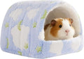 Guinea Pig Hideout Winter Warming Guinea Pig House,Washable Hamster Hideout Small Winter Fluffy Warm Cave for Parrot, Hamsters, Guinea Pigs & Small Animals, Machine Washable Cozy - color: Blue, size: 9.4*9.4in