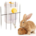 24oz Rabbit Water Dispenser No Drip for Cage, Hanging Automatic Guinea Pig Water Bottle Large Small Aniaml Cage Accessories for Ferret Guinea Pig Rat Rabbit (White)