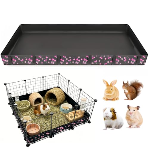 DZWLKJ Waterproof Guinea Pig Cage Liner,Washable Tarp Bottom Base,Cherry Graphic,36"x36", Reusable for Rabbit, Chinchilla, Hedgehog, Ferret & Other Small Animals. - size: 36.0"L x 36.0"W x 4.0"H