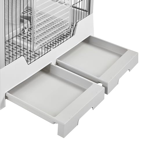 Yaheetech Rolling Small Animal Cage 4 Level Pet Cage with Open Top&Pull-Out Tray for Rabbits, Guinea Pigs, Ferrets and Chinchillas - size: 30.0"L x 20.0"W x 45.0"H