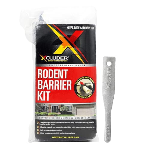 Xcluder Rodent Control Fill Fabric, Large DIY Kit with Inspection and Fit Tool, Stainless Steel Wool, Stops Rats and Mice - style: Large DIY Kit with Inspection Tool