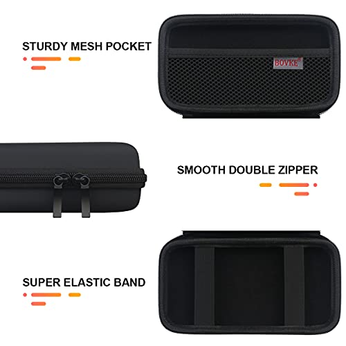 BOVKE Travel Cable Organizer Bag Electronics Accessories Case Portable Travel Gadget Bag for USB Flash Drive, Adapter, Charging Cable, Charger, SD Card, Earbuds, Small Power Bank, Black+Inside Black - color: AA_Black+Inside Black