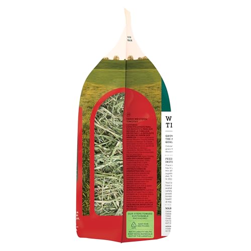 Oxbow Western Timothy Hay, Rabbit & Guinea Pig Hay, High Fiber, USA, 15 oz | Oxbow Timothy Hay, Bunny Hay For Rabbits, Guinea Pigs, Bunnies and Chinchillas, Hand-Sorted, De-Dusted, Made in USA - size: 15 Ounce (Pack of 1)