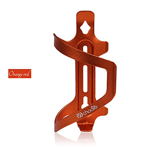 Chooee Mountain Bike Water Bottle Cage, Aluminum Bicycle Water Bottle Holder for Road Bikes Orange 2-Pack - color: Orange
