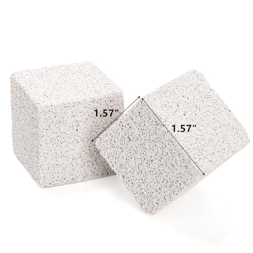 DEAYOU 30 Pack Small Animal Lava Bites, Hamster Teeth Grinding Block, Bunny Chew Toys, Natural Mineral Calcium Square Stone for Chinchilla, Squirrel, Rat, Parrot, Rabbit, Guinea Pig, 1.57"×1.57"×1.57"