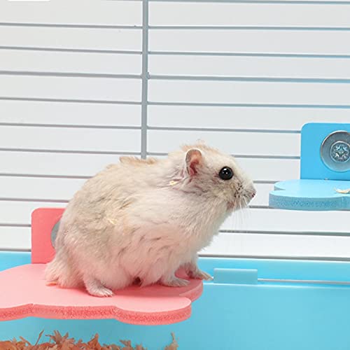 Pink Perch Bird Platform, Double Screw Standing Platform Stand Parrot Climbing Grinding Cage Toy, Comes with Screws, for Small Anminals Mouse Lovebird Finches Exercise