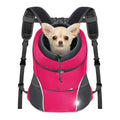 YUDODO Dog Front Carrier Backpack, Adjustable Breathable Dog Backpack | Ventilated, Safety Belt, Lightweight, Reflective Strip, Pocket Storage, For Walking Hiking Outdoor, Rose, M - color: Rose