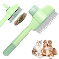 One-click Self Cleaning Cat Comb for Long/Short Haired Cats Dogs | Cat Brush for Shedding,Pet Deshedding Brush,Reduces Shedding,Keeps Coat Healthy,Pet Hair Remover Grooming Supplies