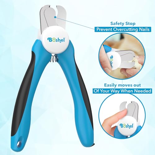 LED Large Dog Nail Clippers with Quick Sensor, Light, and Safety Guard, Pet's Sharp Toenail Cutter and File - size: LED - Large/Medium
