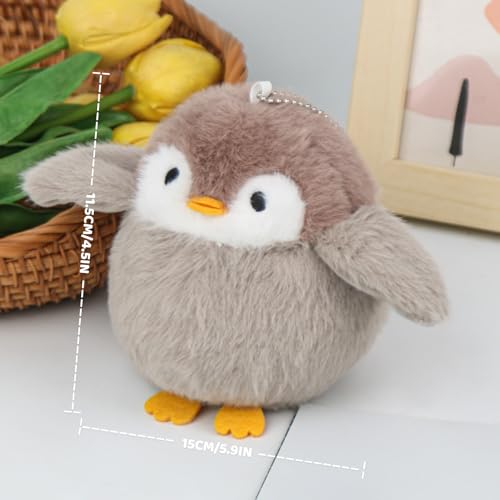 Penguin Stuffed Animal 4.5 Inches Penguin Plush Toy Holder Bag Pendant Party Favor Christmas Birthday Valentine's Day Gift Toys for Boys Girls Kids - color: Penguin
