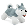 Jeffers Pet Animal Cuddlers Plush Squeaky Dog Toy, 8 in - Gray Husky - color: Gray Husky